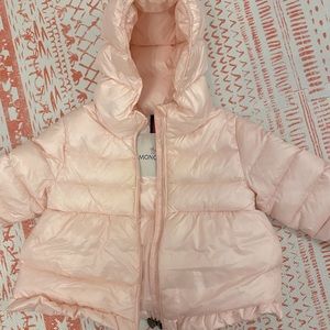 Moncler 12/18 mo puffer pink